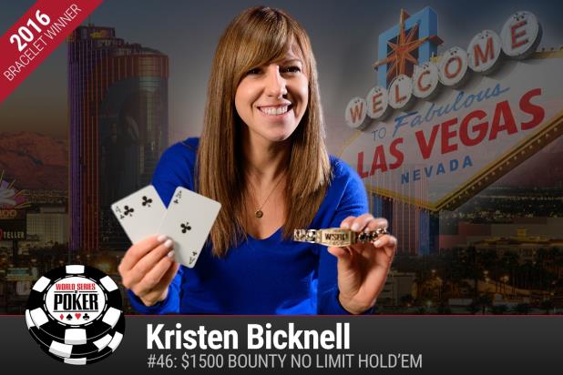 KRISTEN BICKNELL BECOMES FIRST FEMALE GOLD BRACELET WINNER OF 2016 WSOP