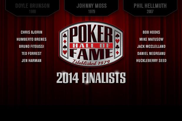 TEN FINALISTS FOR POKER HALL OF FAME UNVEILED